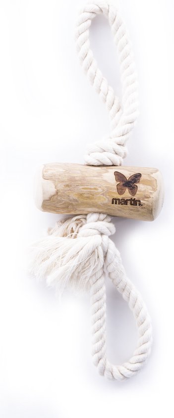 Jouet à tirer en bois de café Martin , corde à fil, double boucle, 30 cm |  bol