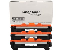 MediaHolland - Huismerk Toner TN1050 TN-1030 geschikt voor Brother Laser Printers - 3x Zwarte Toners - Toners Cartridges - Zwart: 3x 2000 Pagina's