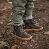 Bébé | chaussures premiers pas | Garçons | Marron foncé | Doublé chaud | Shoesme | Taille 22