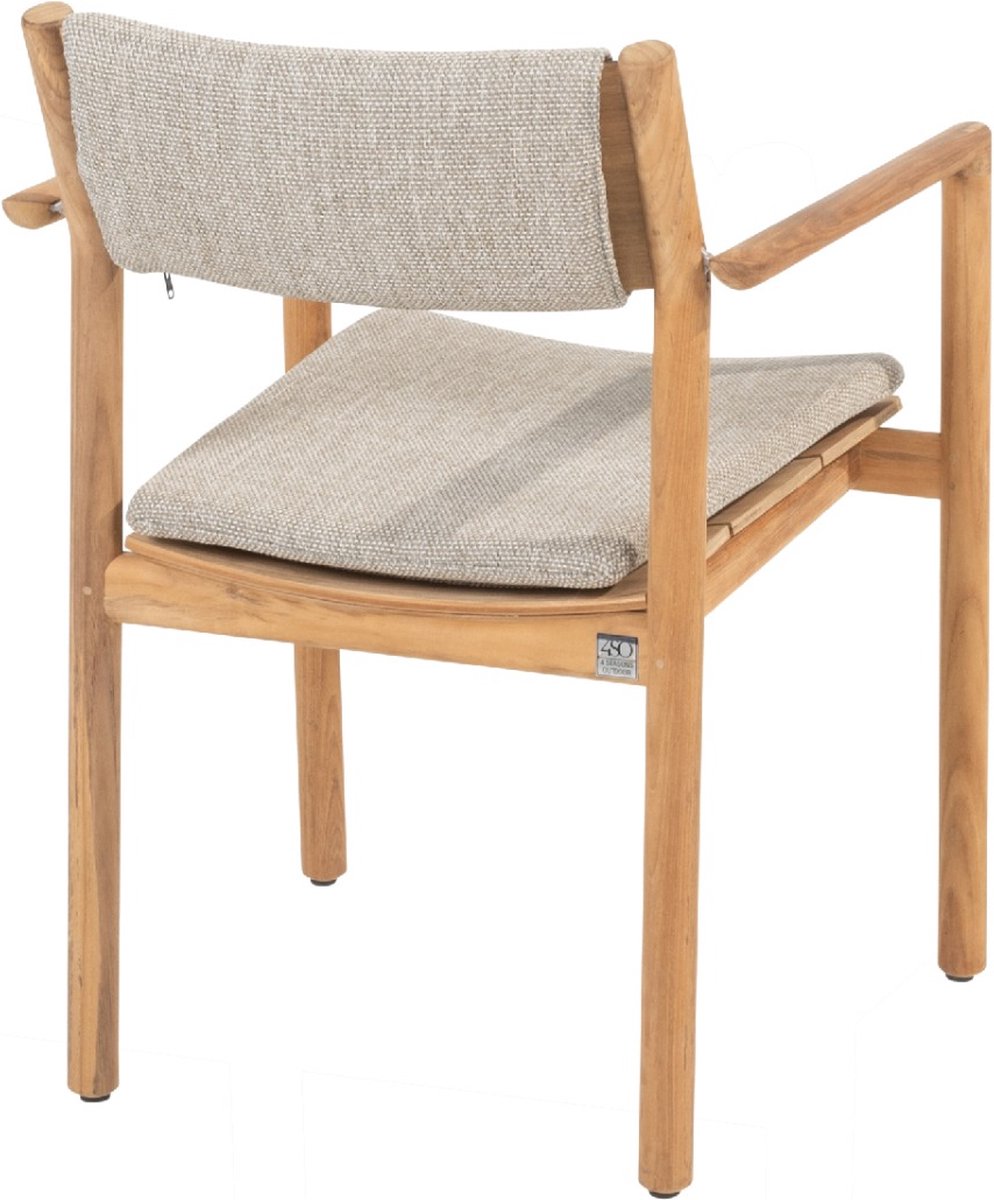 4 Seasons Outdoor Levi chaise de jardin empilable dining - teck