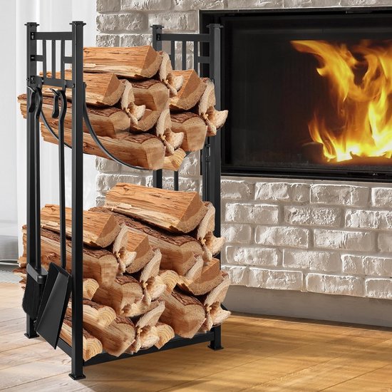 18" Wrought Iron Indoor Firewood Rack | : Firewood