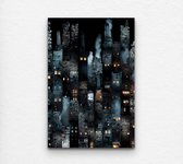 poster abstract - poster surreal - surrealistische poster - stad poster - poster - slaapkamer poster - 50 x 70 cm