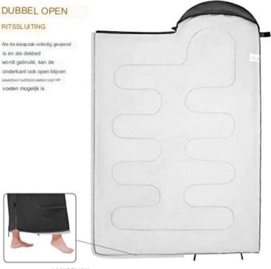 Trespass Catnap 3 Seasons Doble Unisex Sleeping Bag Water-Repellent Jade 180 x 140 cm