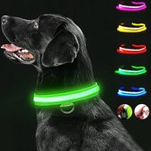 WVspecials Halsband voor hond met led verlichting - Hondenverlichting - Verlichting voor hond - groen - maat XL (42-56 cm) - lichtgevende hondenhalsband - Black Friday - Sinterklaas - Kerst