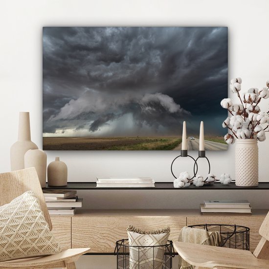 Peintures sur toile - Tornado Chase Texas - 90x60 cm - Décoration murale