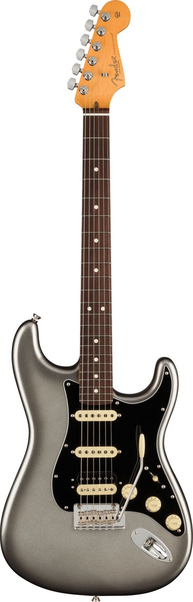 Fender American Professional II Stratocaster HSS Mercury RW elektrische gitaar met koffer