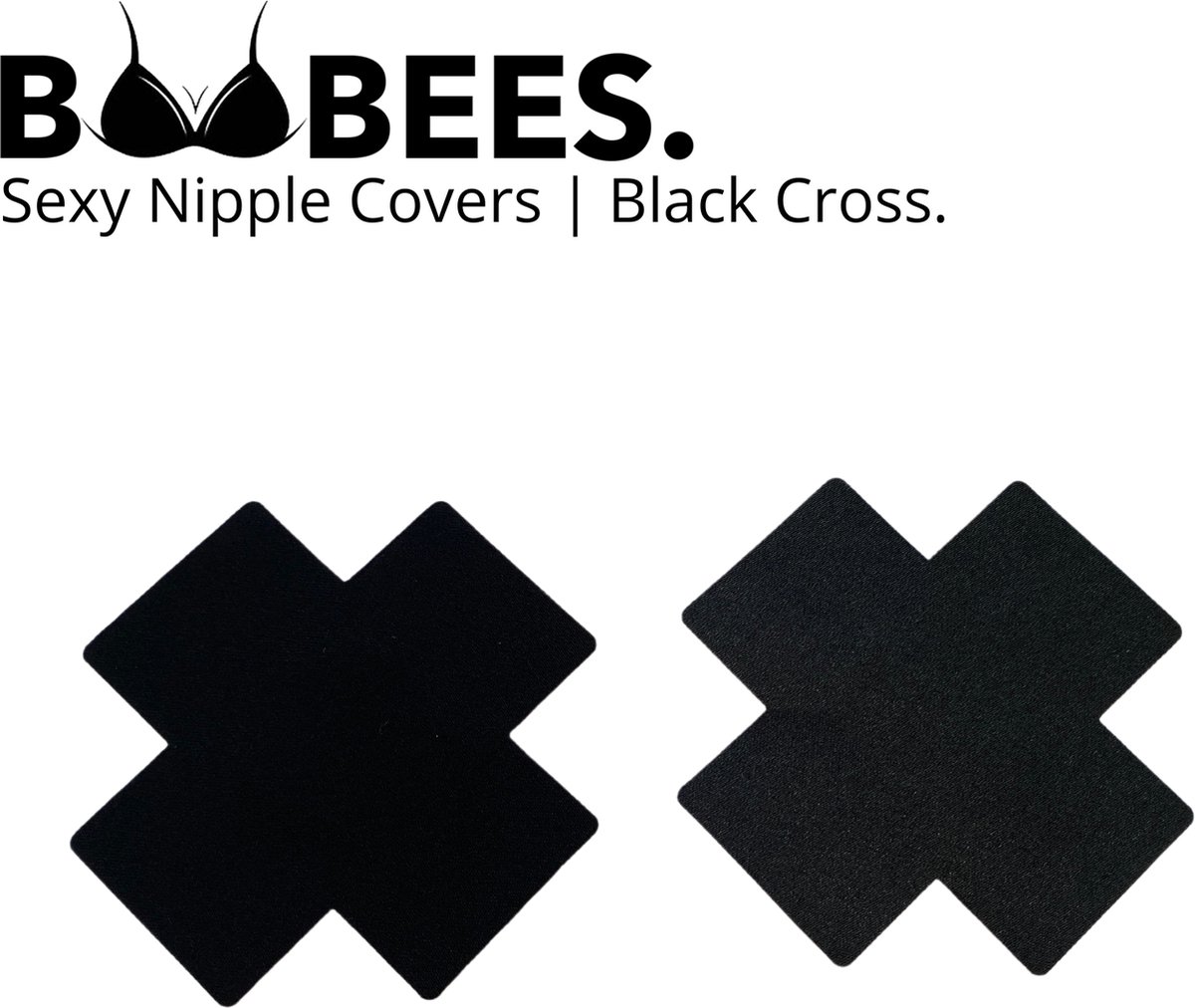Goedkoopste BOOBEES Erotische Tepelstickers - Zwarte kruizen - 3 paar - Nipple Covers - Borst Sieraad Accessoire - Black Cross - Tepelcovers - Kruisjes - tepel sticker zwart kruis
