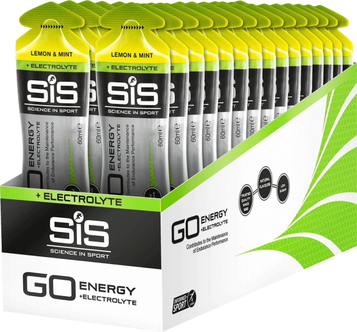 Goedkoopste Science in Sport - SIS Go Energy Electrolyte - Sportgel - Energie gel - Isotone Sportgel - Lemon & Mint Smaak - 30 x 60ml