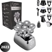 Cantaro Premium 7-in-1 Skull Shaver - Waterdicht en Draadloos Oplaadbaar - Elektrisch Scheerapparaat voor Gezicht, Hoofd en Haar - Inclusief Opzetstukken voor Hoofd Kaal Scheren