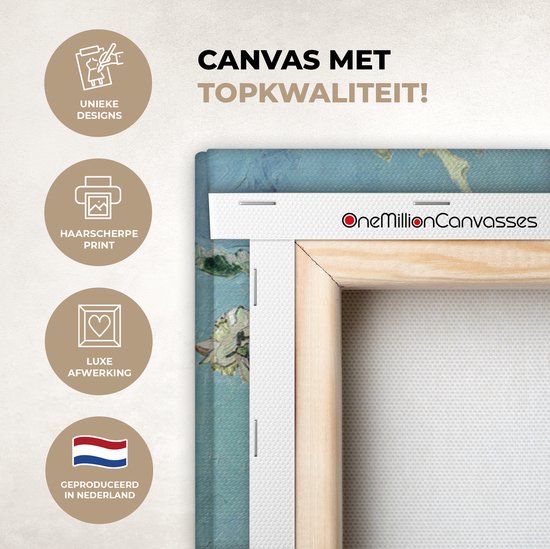 Toile - Peinture Van Gogh - Fleur d'amandier - Fleur - Maîtres anciens - Vincent van Gogh - 120x80 cm - Décoration de chambre - Chambre