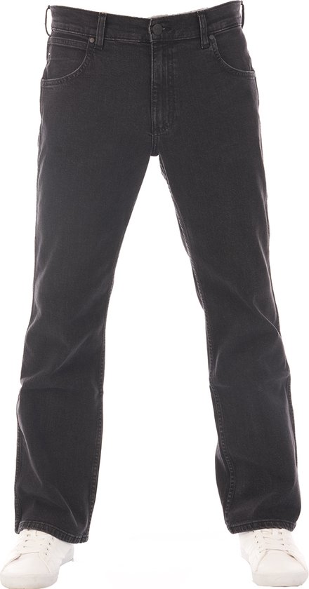 Wrangler Heren Jeans Broeken Jacksville bootcut Fit Zwart 36W / 30L Volwassenen Denim Jeansbroek