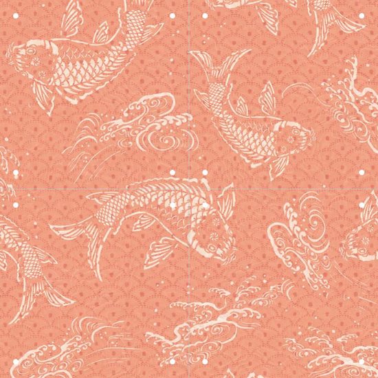 IXXI Peach Fuzz Koi Fish - Wanddecoratie - Dieren en insecten - 40 x 40 cm