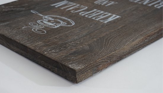 Houten wandbord Ski bord all you need is powder 48 x 24 cm
