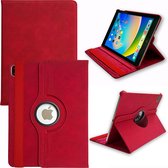 Casemania Hoes Geschikt voor Apple iPad 2022 (10.9 inch 10e Generatie - 10th Gen) Crimson Red - Draaibare Tablet Book Cover