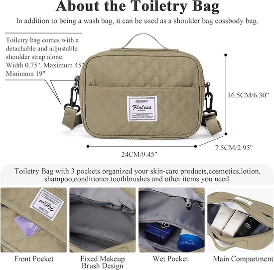 Handbagage tas Weekendtas zwemtas waterdichte Reistas plunjezak Fitnesstas Trainingstas dames voor op reis sportschool, van FANDARE — afbeelding 5