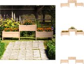vidaXL Jardinière - Bois de pin Massief - 245,5 x 44 x 75 cm - Aspect rustique - Pot de fleur