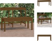 vidaXL Tuinbank - Klassiek honingbruin - 109x44x45 cm - Massief grenenhout - Tuinbank