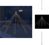 vidaXL LED Kerstboomverlichting Watervalontwerp - 2.5m Hoogte - 400 LEDs - 8 Snoeren - Koudwit - IP44 - 10m Stroomsnoer - Energiebesparend - Inclusief Ster - Montage Vereist - vidaXL - Decoratieve kerstboom