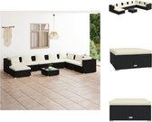 vidaXL Poly Rattan Tuinset - Modulair Design - Hoogwaardig Materiaal - Stevig Frame - Comfortabele Kussens - Tuinset