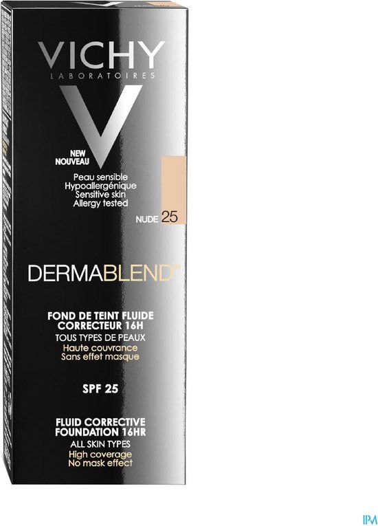 Vichy Dermablend Corrigerende Foundation nr25 30ml voor een vette en onzuivere huid - VICHY