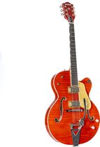 Gretsch G6120TFM-BSNV Brian Setzer Signature Nashville Hollow Body Bigsby Orange Stain - Semi-akoestische Custom gitaar
