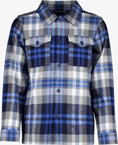Unsigned jongens overhemd grijs/blauw - Maat 134/140