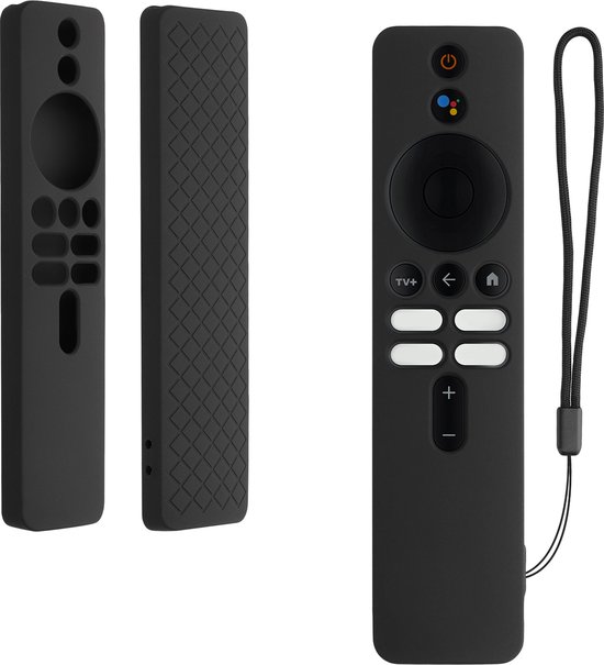 kwmobile housse adaptée à Xiaomi TV Box S (2ème génération) - Housse antidérapante en Siliconen pour télécommande en noir