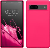 kwmobile telefoonhoesje geschikt voor Google Pixel 7a - Hoesje voor smartphone - Back cover in neon roze