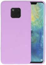 BackCover Hoesje Color Telefoonhoesje voor Huawei Mate 20 Pro - Paars