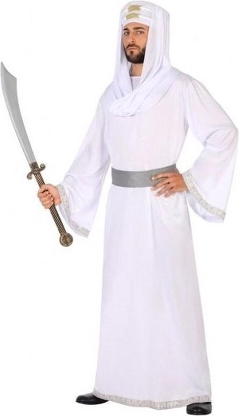 1001 nacht Arabier verkleedpak/kostuum voor heren wit - carnavalskleding - voordelig geprijsd