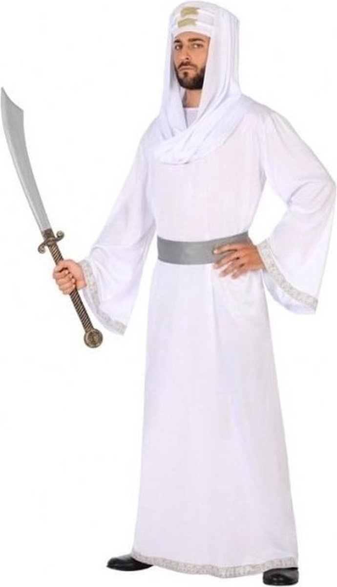 verdrietig minstens alledaags 1001 nacht Arabier verkleedpak/kostuum voor heren wit - carnavalskleding -  voordelig... | bol.com