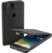 MP Case Zwart Eco Leer Flip Case Huawei Nexus 6P