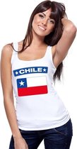 Singlet shirt/ tanktop Chileense vlag wit dames L