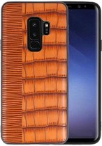 Croco Hard Case voor Samsung Galaxy S9 Plus Bruin