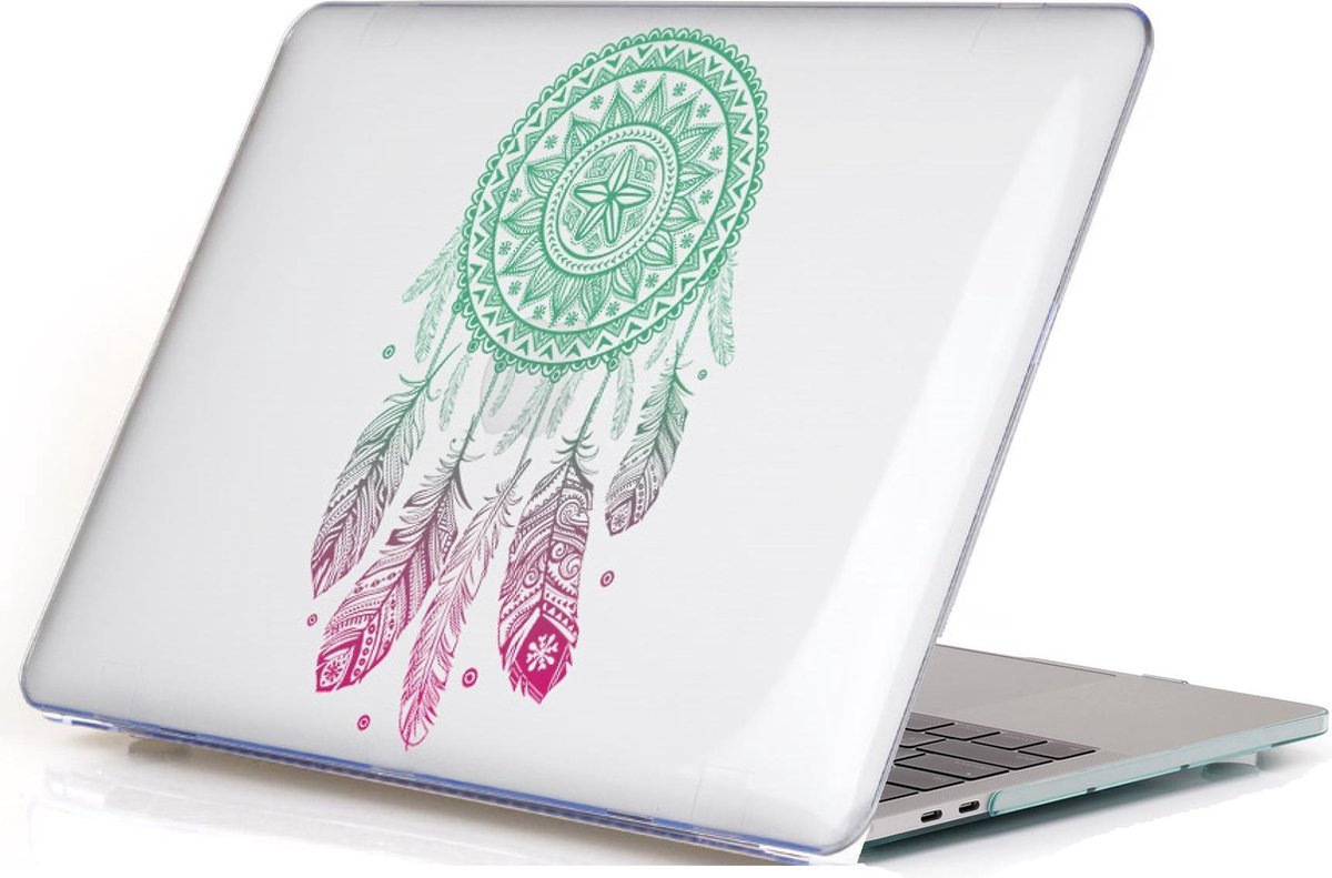 Macbook Case voor New Macbook PRO 13 inch met of zonder Touch Bar 2016/2017 - Laptop Cover met Print - Dromenvanger Groen