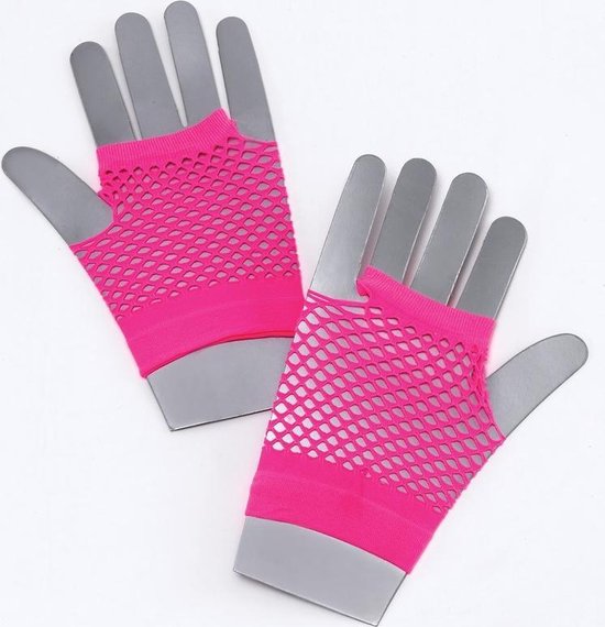 verkouden worden Geslagen vrachtwagen Maakte zich klaar Roze korte visnet handschoenen voor volwassenen | bol.com