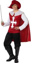 Verkleedkleding voor volwassenen - Musketeer (Rood/Wit)