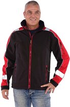 STØRVIK Softshell Werkjas 4 seizoenen Heren Zwart / Rood - Maat L - GLENN