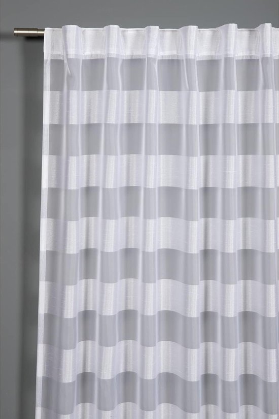 Rideau transparent Witte Goodivery ® avec passants cachés pour une atmosphère dynamique 140 x 245 cm