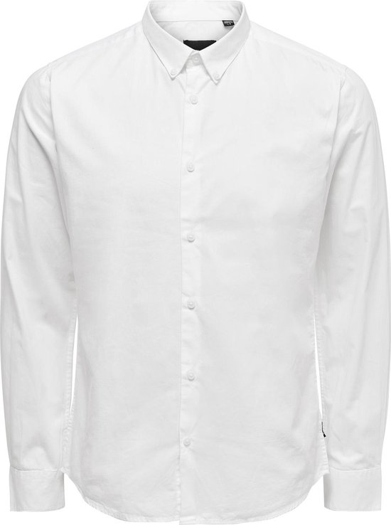 ONLY & SONS ONSPOPLIN BTN DOWN SHIRT LS Heren Overhemd - Maat XL