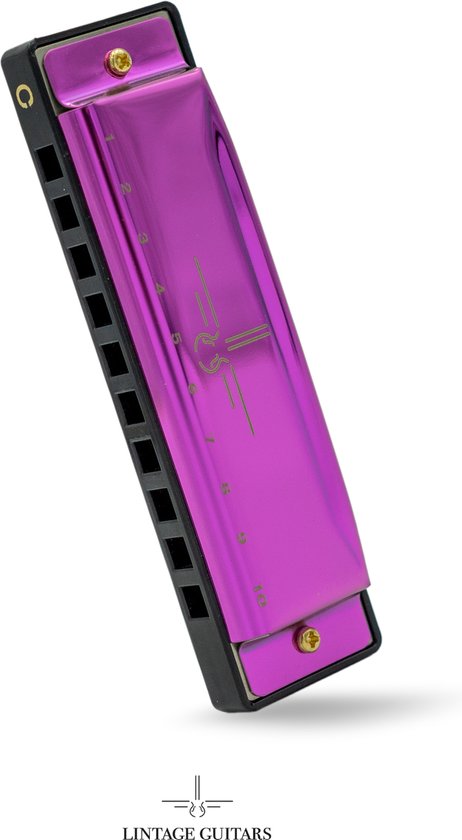 Harmonica Do Majeur - Violet Métallisé - Harmonica pour Adultes et Enfants - Harmonica Chronomatique