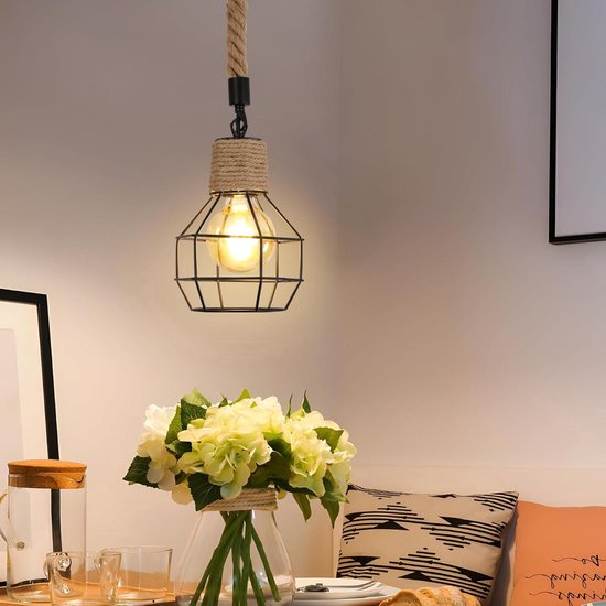 3 lichts hanglamp industriële hanglamp zwart metalen