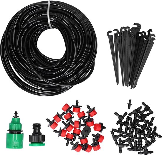 Rain Bird LNDDRIPKIT Druppelirrigatie Landschap & Tuin Watering Kit met druppelaars, Micro-Bubblers en Micro-Sprays