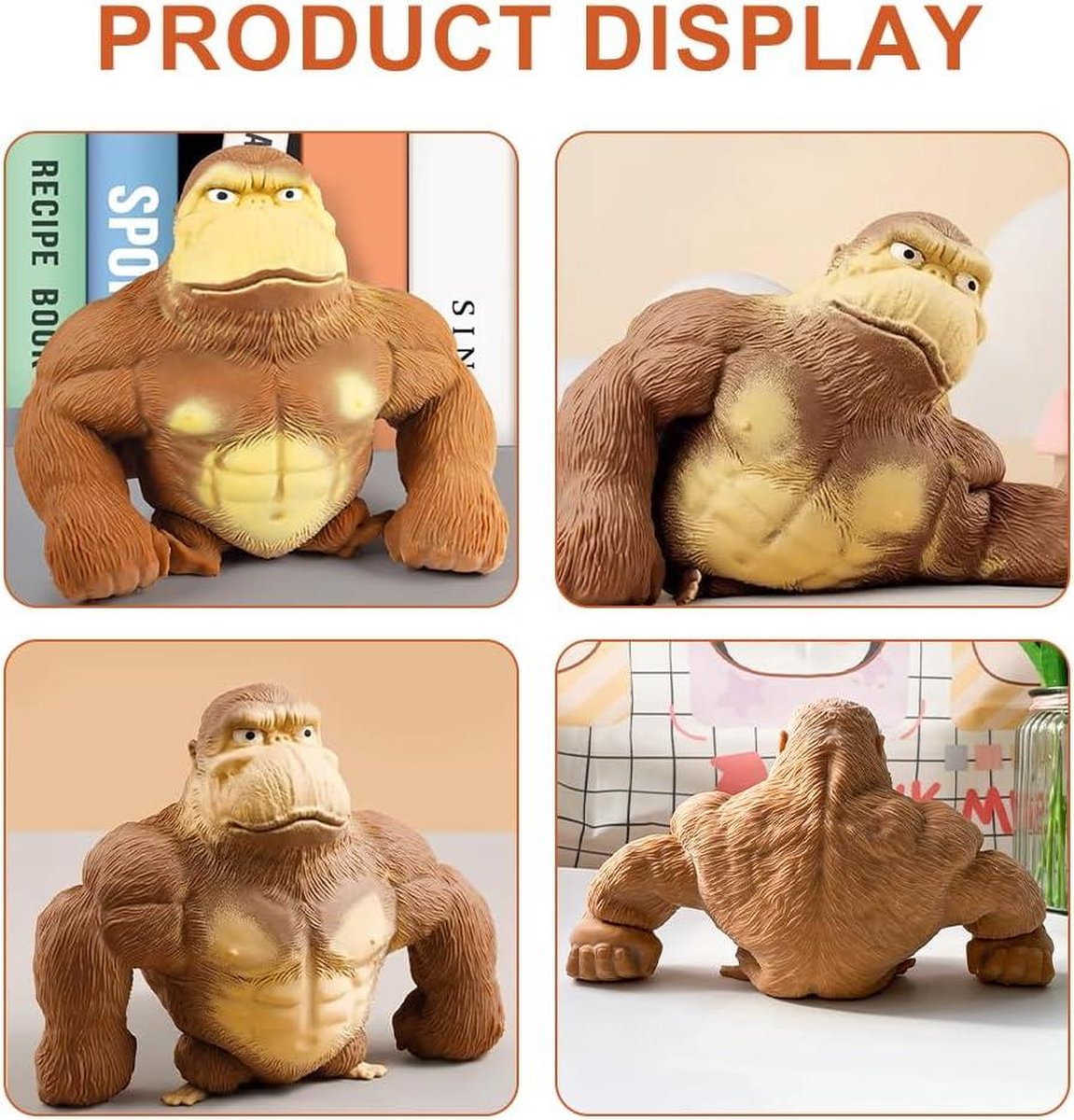 DGUSO Gorilla Jouet pour Soulager Le Stress 1 Pièce Jouet Singe Anti