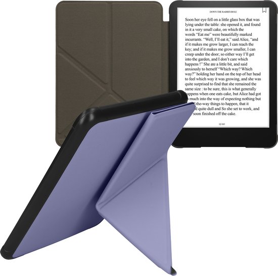 kwmobile e-reader hoesje geschikt voor Amazon Kindle Paperwhite (2024)/Colorsoft hoes - Ereader flip case met standaard - E reader cover van kunstleer - In lavendel — afbeelding 3