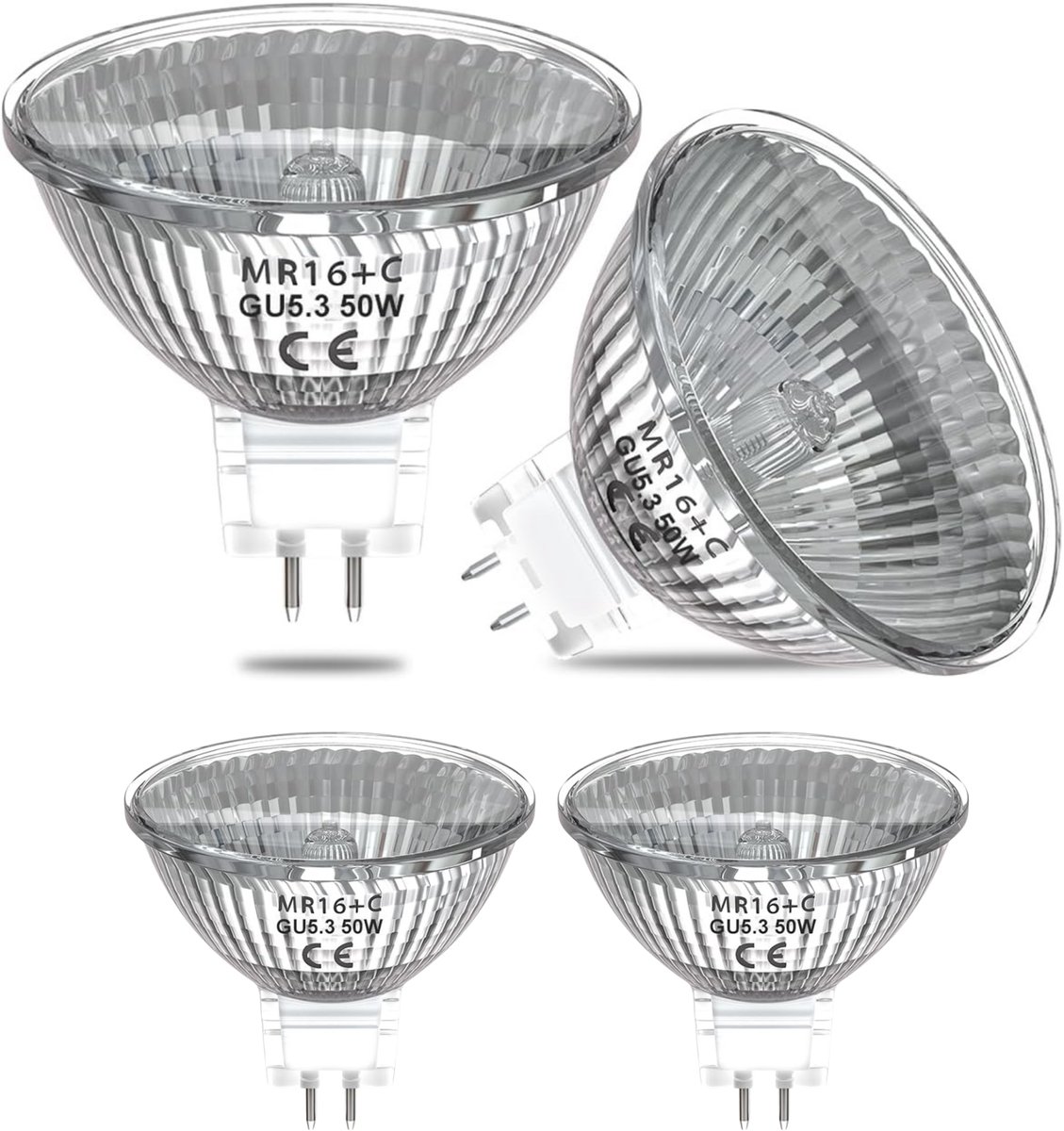GU5.3 Spots halogeen 35W - 12V - MR16 - Dimbaar warm wit licht - 3 Spotjes