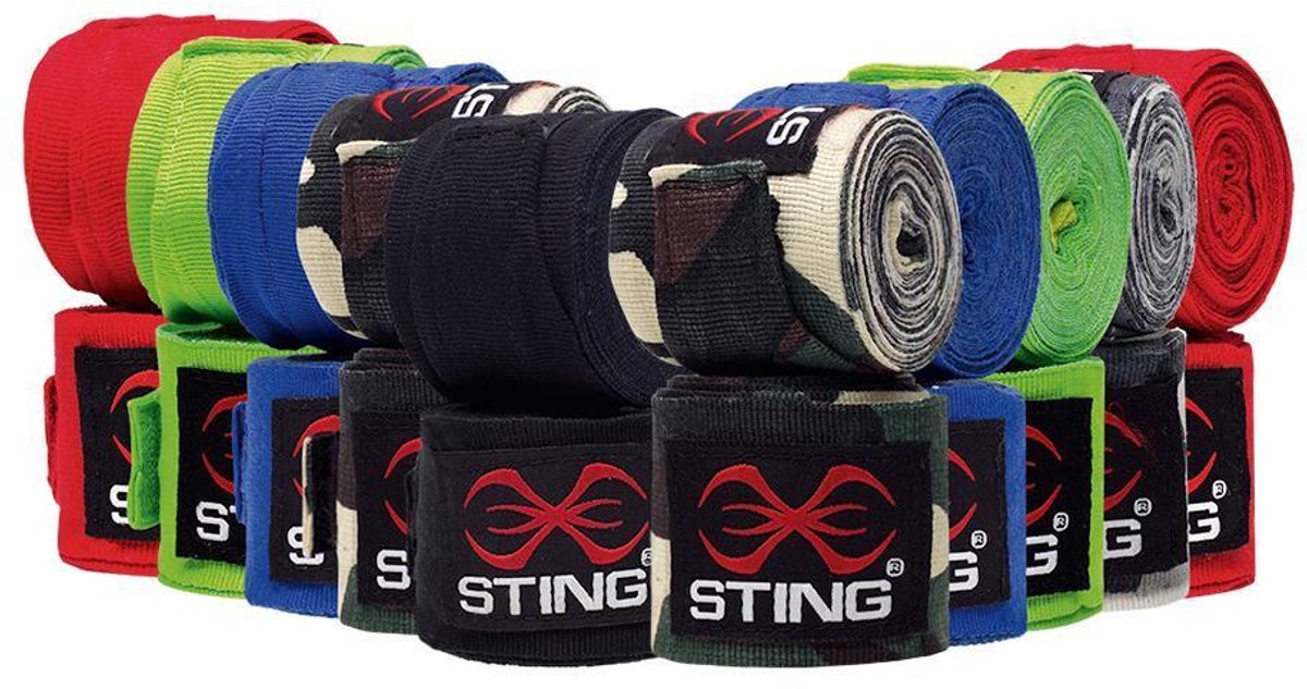 STING Boksbandage | meerdere kleuren en lengte | Zwart (Maat: 2.5)
