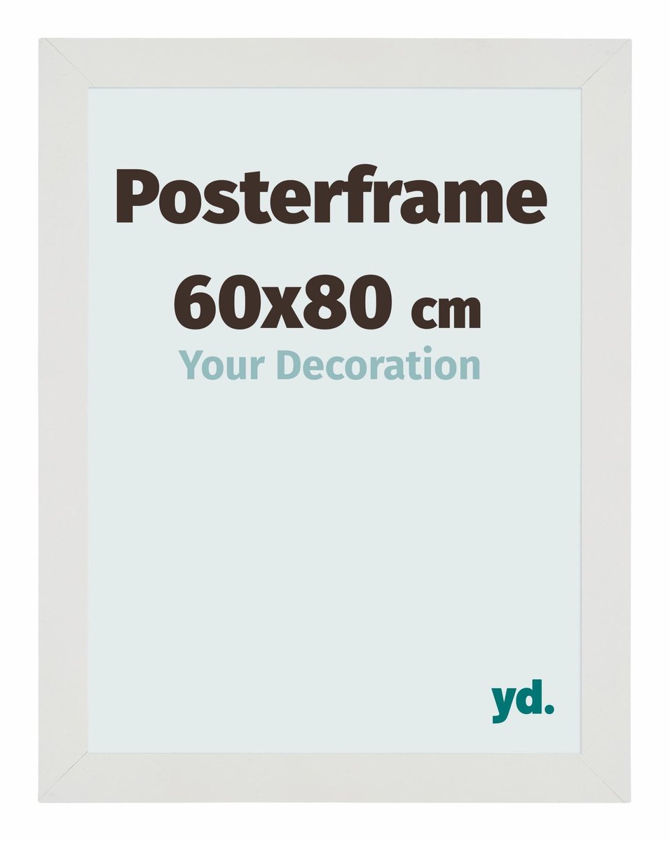 yd. Your Decoration - Posterlijst 60x80 cm - MDF - Wit Mat - Parma