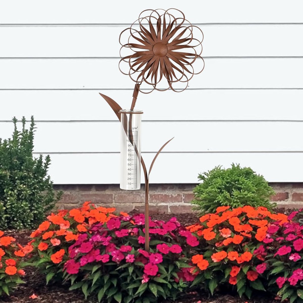 KADAX Regenmeter voor de tuin, 12 cm, decoratief neerslagmes met