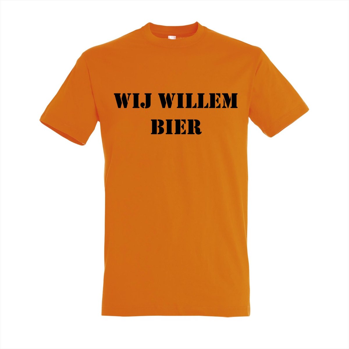 WIJ WILLEM BIER - KONINGSDAG -shirt - 100% Katoen - Maat 2XL - Classic Fit - Oranje